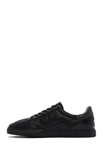 Derimod Ανδρικό δερμάτινο sneaker με κορδόνια σε μαύρο χρώμα 25SFD674818