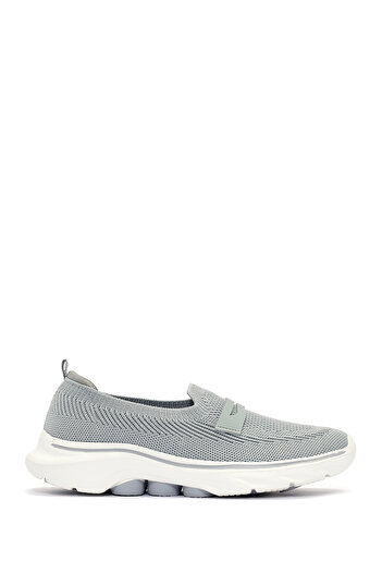Derimod Zero Women's Gray Fabric Thick Sole Sneaker 25Sfe49516F