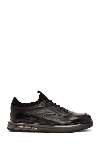 Derimod Men's Casual Sneaker - Brown, Lace-up, Leather, 24wfd7225ft