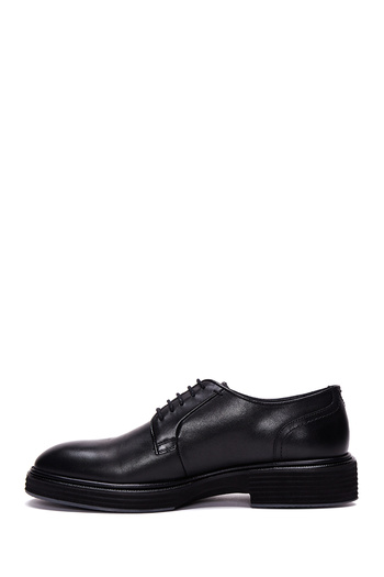 Derimod Black Leather Men's Casual Shoes - Lace-up, 24WFD 620018