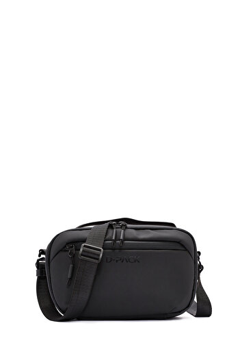 Derimod D-Pack Men's Black Fabric Crossbody Bag 24Wbd30066F