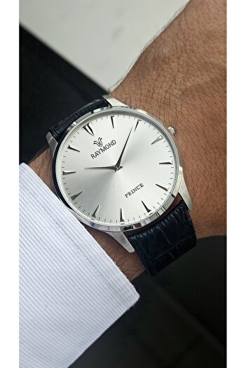 Raymond Rym-631494 Quartz Classic Men's Watch - Slim Case - New Season Silver-Black-White