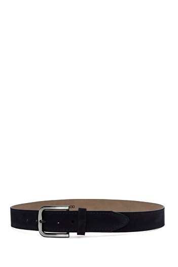 Derimod Ανδρική δερμάτινη ζώνη Navy Blue Suede - 000A2D 1304610