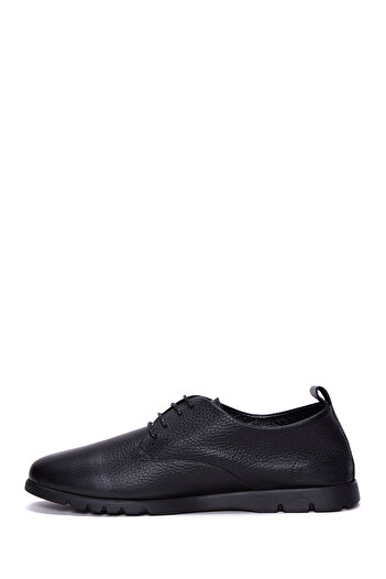 Derimod Black Leather Comfort Women's Shoes - Lace-up, 24WFD1501FT