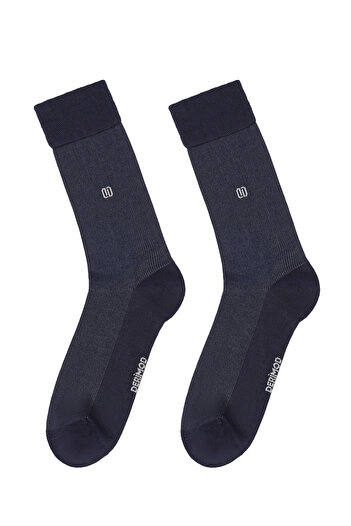 Derimod Men's Navy Blue Long Bamboo Socks 000A2C35046F