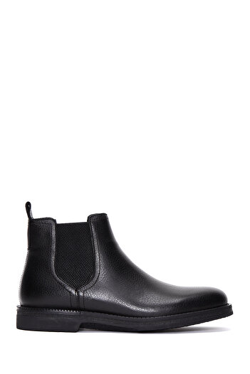Derimod Men's Black Leather Casual Chelsea Boots 24Wfd6402Ft