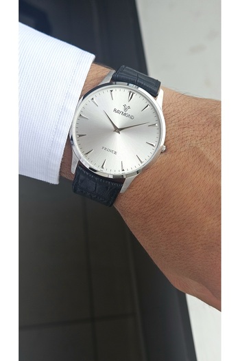 Raymond Rym-631494 Quartz Classic Men's Watch - Slim Case - New Season Silver-Black-White