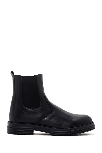 Derimod Men's Black Leather Casual Chelsea Boots 24Wfd 700918