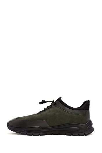 Derimod Green Nubuck Leather Men's Sneakers - Lace-up, Casual 24WFD6611V3