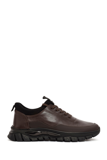 Derimod Men's Brown Lace-Up Leather Sneakers 24Wfd 650618