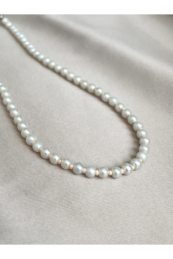 SOFT İnci Görünümlü Minimal Choker Kolye Gelin Günlük Kombin İçin Zarif