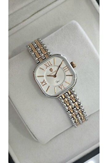 Raymond Rym-211503 Retro Square Steel Women's Watch - 2 Years Warranty Ipr-White