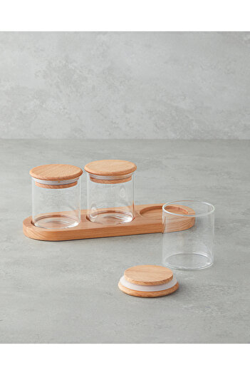 English Home Oscar Borosilikat Σετ 3 Μπολ Μπαχαρικών 205 ml Διαφανές
