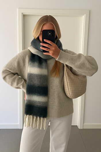 sf collection Colorful Puffy Soft Textured Patterned Scarf Shawl Shoulder Wrap