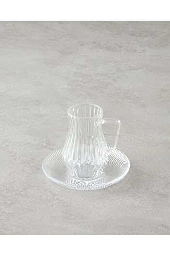 English Home Rachel Glass 12 Piece Tea Set for 6 People 135 ml Transparent