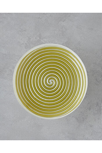 English Home Swirly Glass Cake Stand 21 cm Green