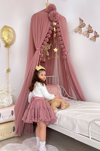 PAMUKA Tül Cibinlik Deluxe Dusty Rose