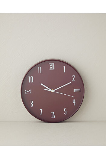 English Home Verna Plastic Wall Clock 30 cm Claret Red