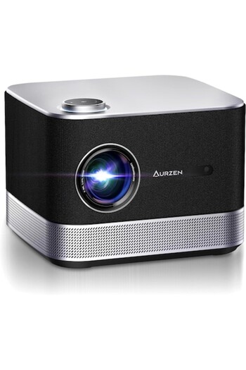 AURZEN Smart Projector BOOM 3, 500 ANSI, 1080P, 4K Support, AI Auto Focus & Keystone, HDR10, Stereo 3D