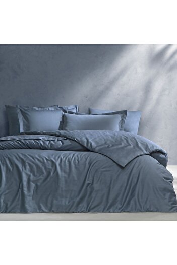 Linens Mix&Match Cotton Satin 2-Piece Standard Pillowcase Set Indigo