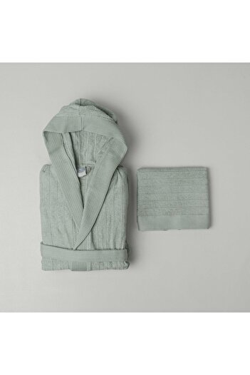 Linens Jolia Cotton M/L Robe Set Sage