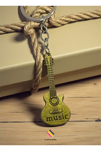 a life in games Guitar Keychain – Classic & Electric Model Decorative Metal Keychain |   Auto and Dual Keychain