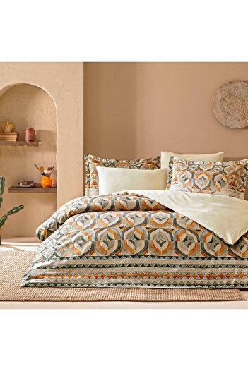 Linens King Orange Sc Fresnel Duvet Cover Set
