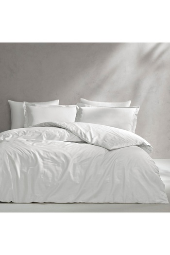 Linens Mix&Match Cotton Satin 2-Piece Standard Pillowcase Set Ecru