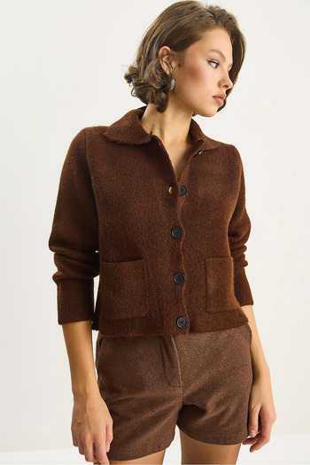 Bianco Lucci Women's Cardigan with Pockets 20251054