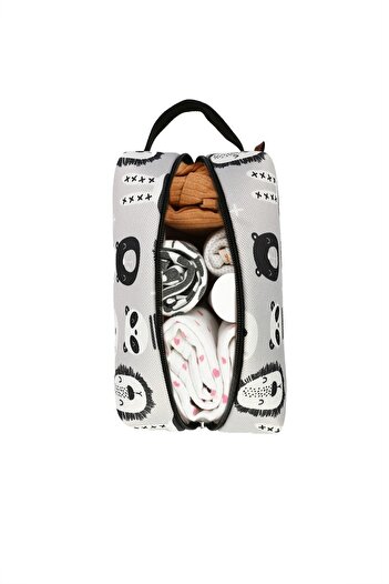 HAMUR Zippered Dirty Clean And Wet Dry Baby Laundry Clothes Outfit Multi-Purpose Makeup Bag Cartoon