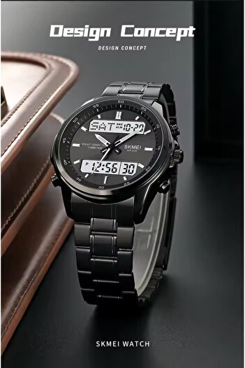 Skmei Black Color LED Illuminated Design Wristwatch