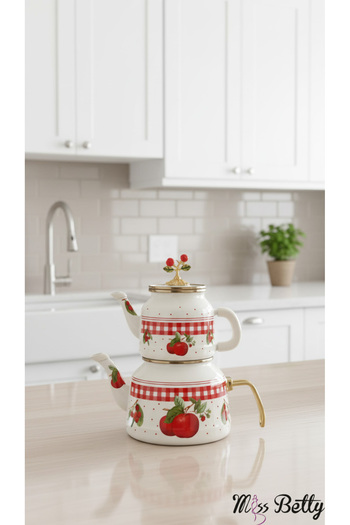 Miss Betty Mela Rossa Enamel Teapot