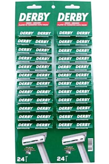 Derby Single Blade 48 Piece Color Card Disposable Razor