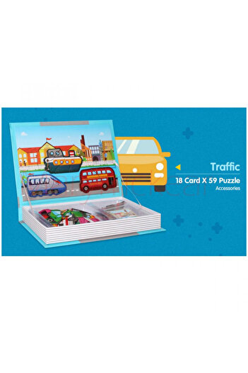 Toyska Joc educativ Carte magnetică Vrajă de trafic, 77 piese, albastru