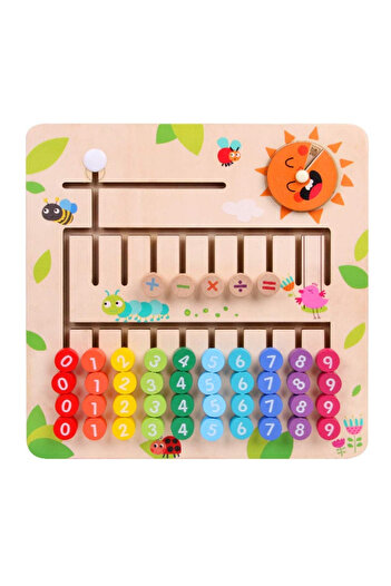 Toyska Joc lemn Montessori labirint matematica, multicolor