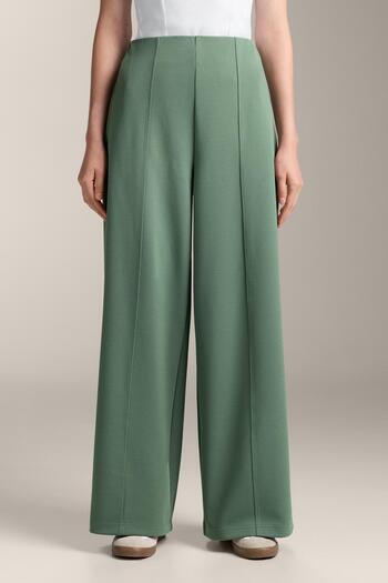 Oysho Super high rise piqué trousers with cotton