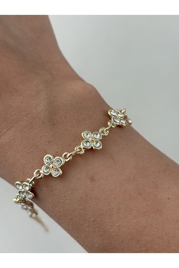 Lavian Accessories Zirkon Taşlı Lucky Gold Bilelik