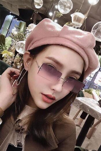 Köstebek Frameless Fashion Style Gradient Lens Sunglasses