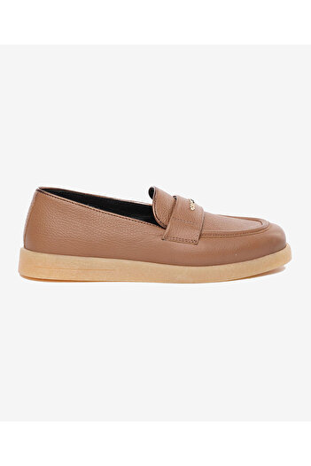 Greyder Women's Tan Genuine Leather Loafer Shoes 5K2Ca34385