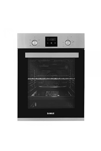Samus Cuptor încorporabil SCE458GTXV, 1900 W, 43 L, 6 funcții, lățime 45 cm, temporizator digital, negru