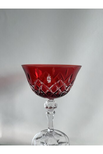DECOSTYLE Crystal Bohemia Colored Footed Decor Square 1 Pcs