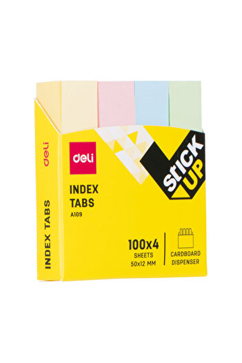 Deli Adhesive index paper 4 cul 100 f