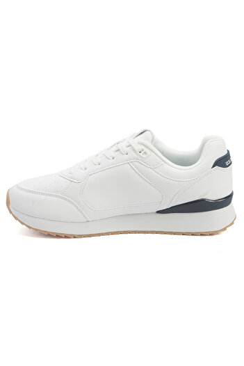 U.S. Polo Assn. Men's White Sneakers - Lightweight Modern Design, Comfortable Everyday Casual Shoes