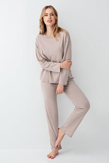 Arnetta Women's Solid Color Pajama Set, 50% Modal 50% Cotton