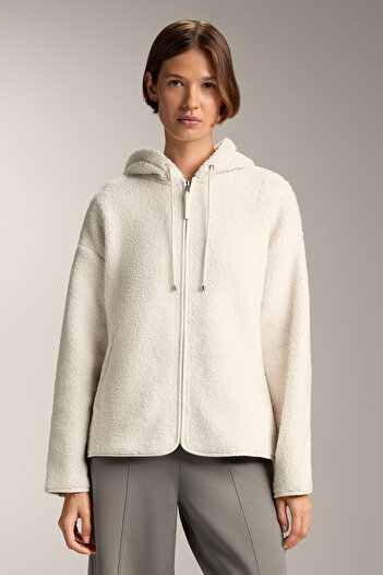 Oysho Faux-shearling hooded jacket