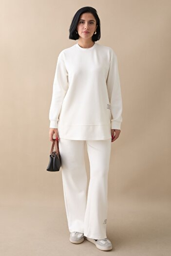 InStyle White Suit with Label Detail