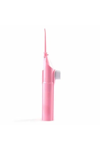 Choice1 183-pink 183---Portable high-pressure oral irrigator - manual tooth cleaner with grip, nozzle attach