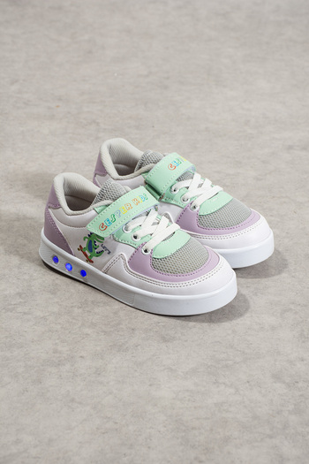 Archi Children's Sneaker Quality Flexible Comfortable with Dinosaur Velcro and Laces Comfortable and Ergonomic