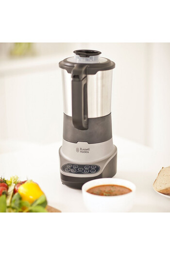 RUSSELL HOBBS Soup blender with heater Soup & Blend 21480-56, 1200W, 1.75 L, Keep warm, Black/steel