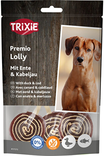 Trixie Dog Treat, Duck and Cod Lollipop, 11 cm, 80 g, 31570